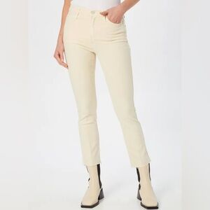 MOTHER High Waisted Rascal Ankle Fray in Chalk It Up